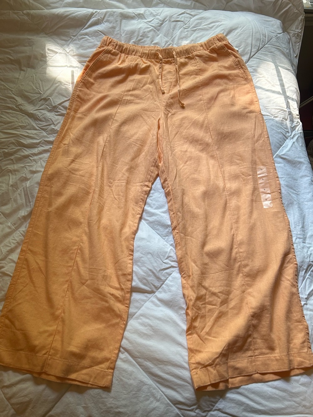 Women's GAP Wide-Leg Linen Blend Pants